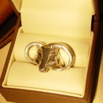 Et la bague bélier en argent venant compléter le pendentif.